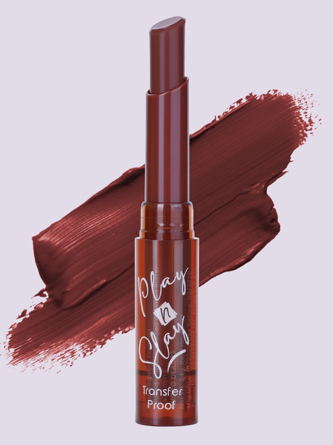 

Half N Half Play N Slay Transfer proof Lipstick - Choco bear, Brown