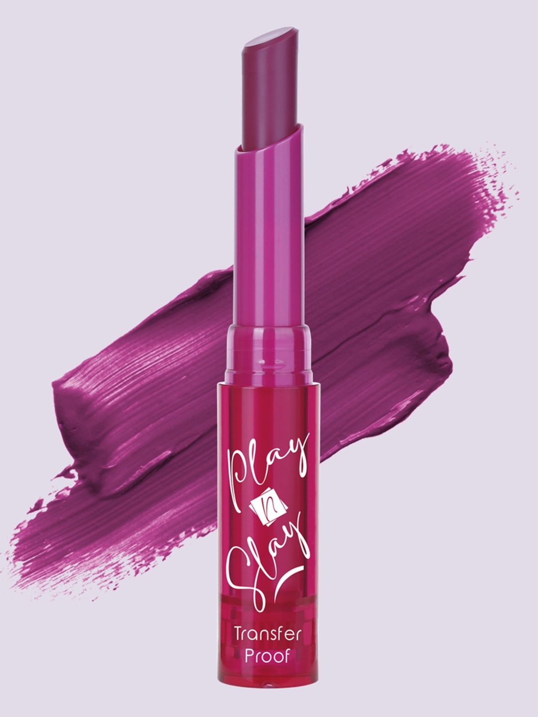 

Half N Half Play N Slay Transfer proof Lipstick - Pin up Plum, Red