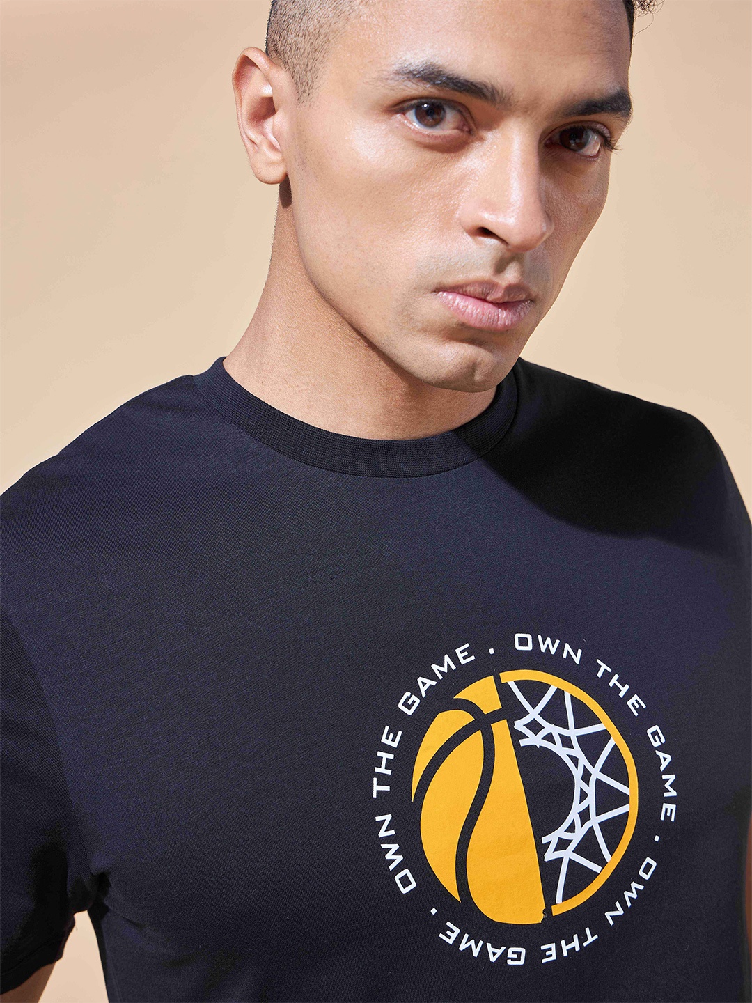 

CULT Typography Printed Pure Cotton Round Neck Tshirt, Black