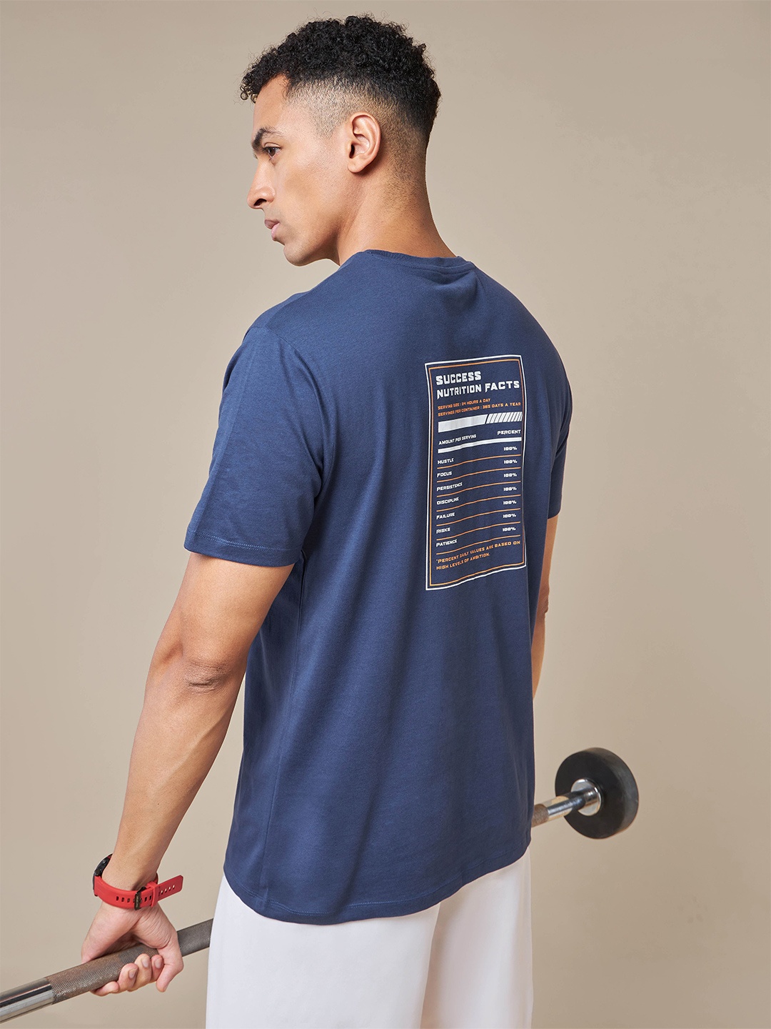 

CULT Typography Printed Pure Cotton T-shirt, Navy blue