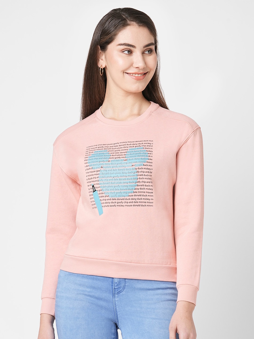 

Kraus Jeans Mickey Mouse Printed Pullover Sweatshirt, Pink