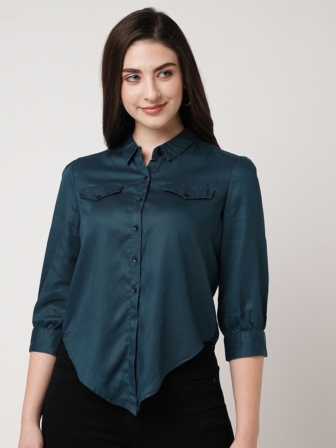 

Kraus Jeans Slim Fit Casual Shirt, Teal