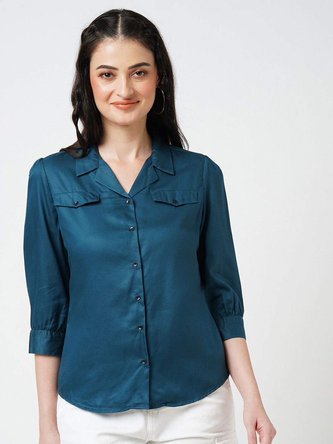 

Kraus Jeans Slim Fit Casual Shirt, Teal