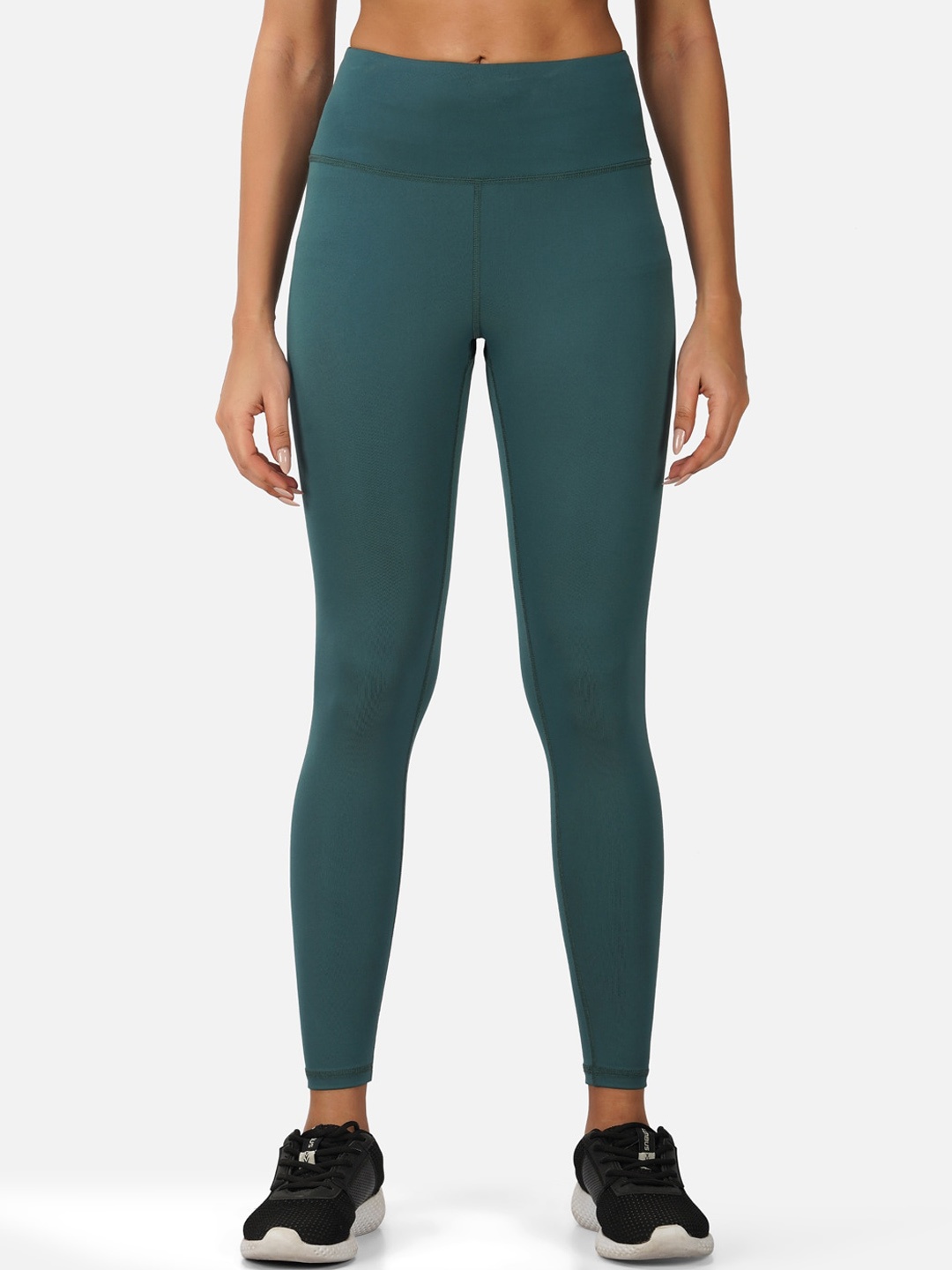 

SG Women High Rise Stretchable Light Weight Sports Tights, Green