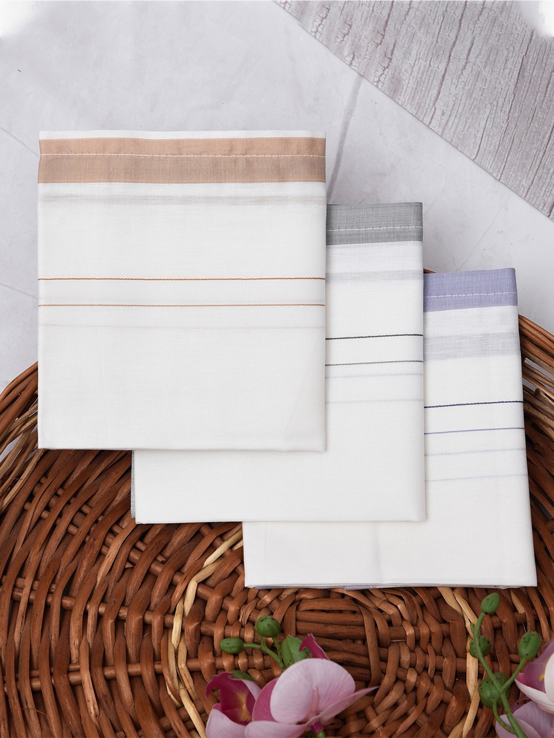 

Kuber Industries Pack Of 12 Cotton Handkerchiefs, White