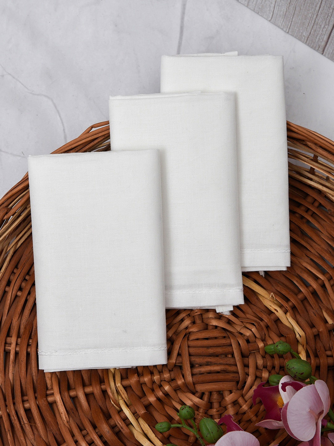 

Kuber Industries Pack Of 12 Cotton Handkerchiefs, White