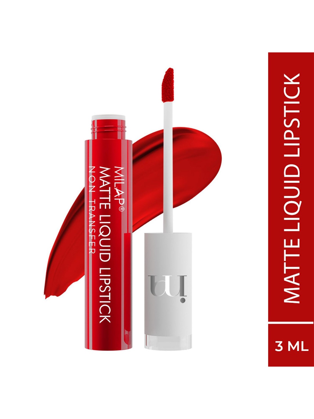 

MILAP Matte Liquid Lipstick With Vitamin E - 3ml - Noor Inayat 603, Red