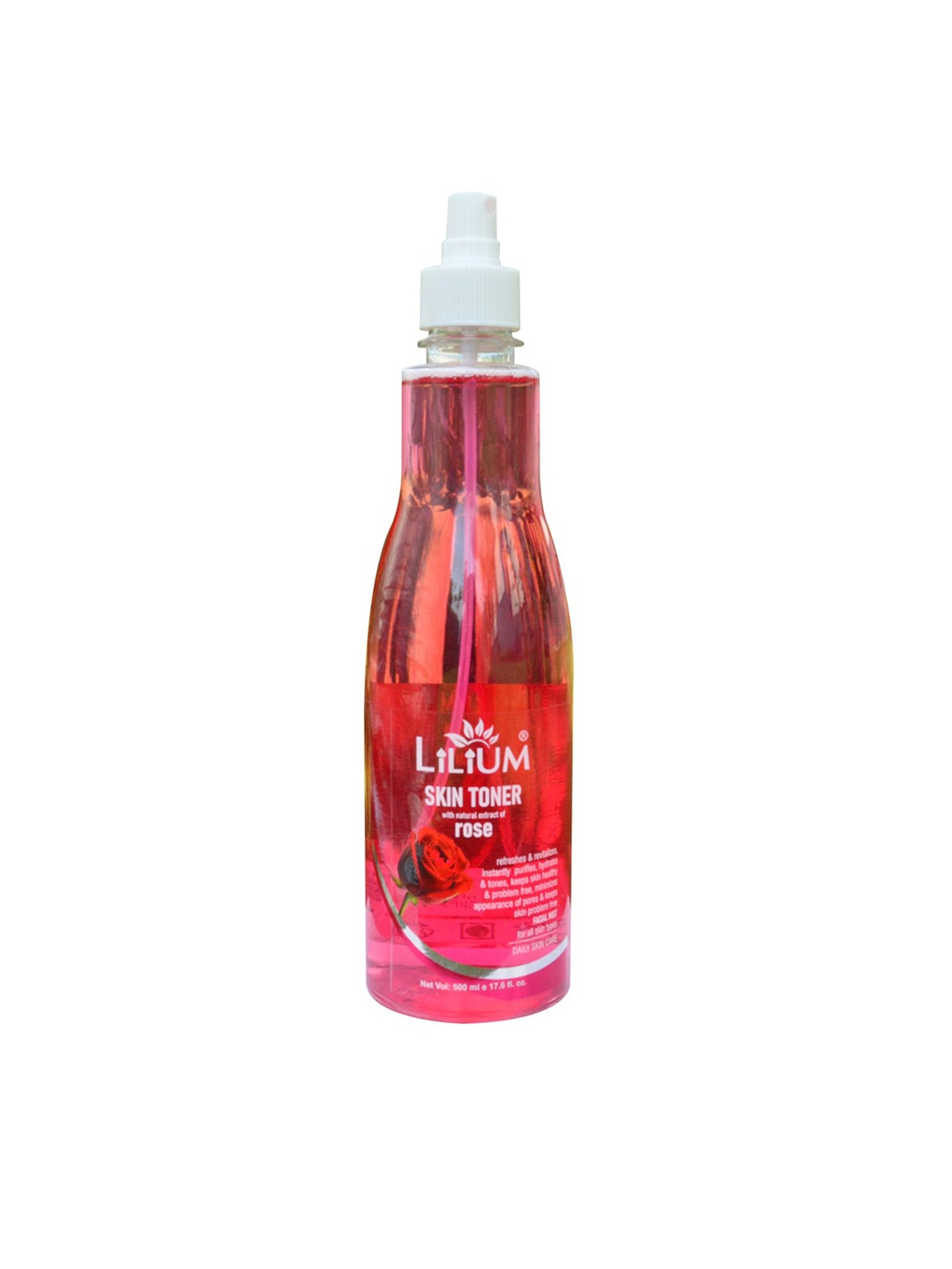 

Lilium Rose Skin Toner For Glowing Skin Hydrate & Pore Tightening-500ml, Nude