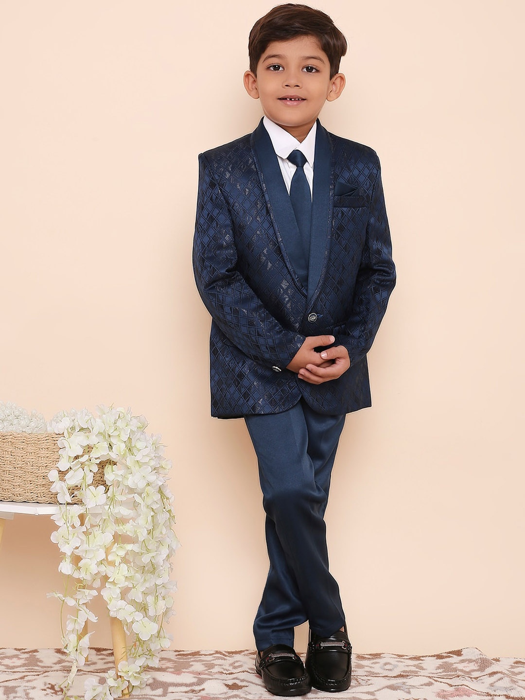 

KID1 Self Design 5-Piece Party Suits, Blue