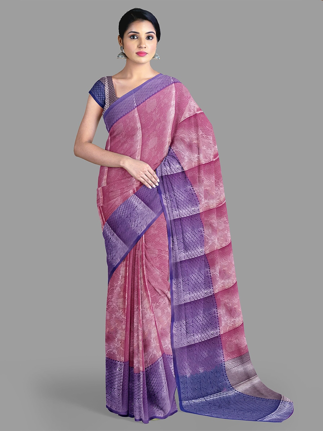 

The Chennai Silks Woven Design Zari Organza Banarasi Saree, Pink