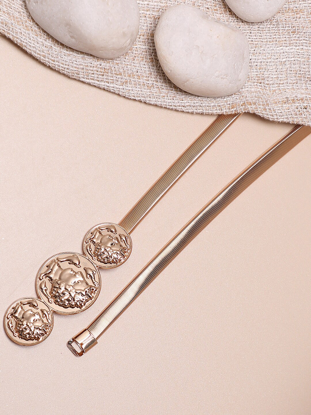 

HAUTE SAUCE by Campus Sutra Women Slim Belt, Gold