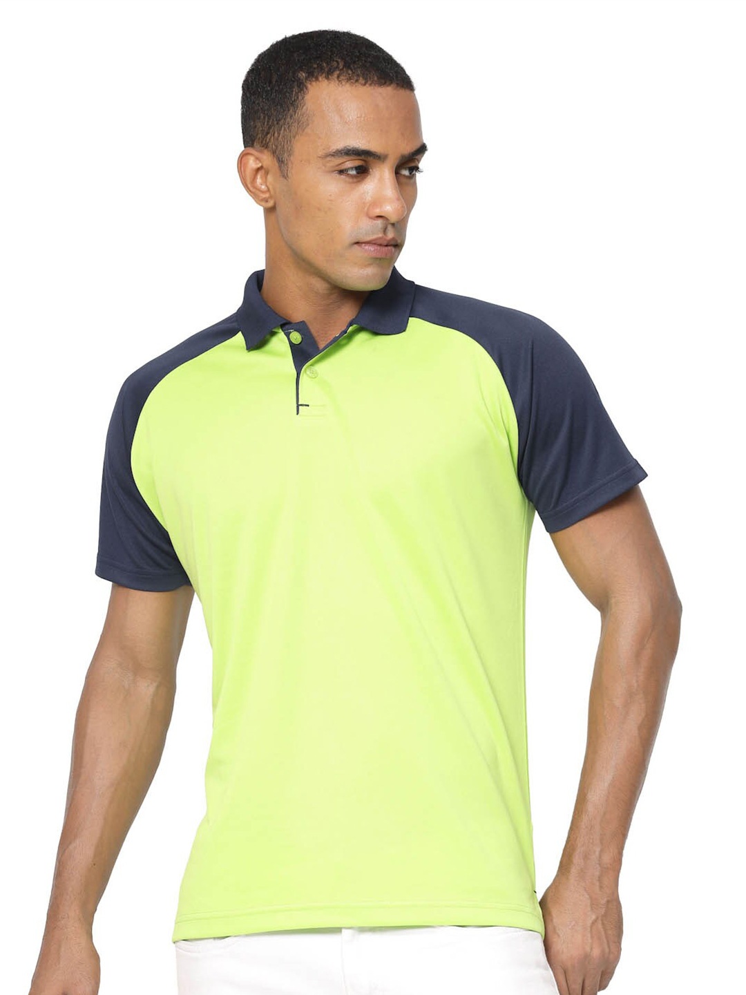 

FUNDOO Polo Collar Slim Fit Short Sleeves Dri-FIT T-shirt, Green
