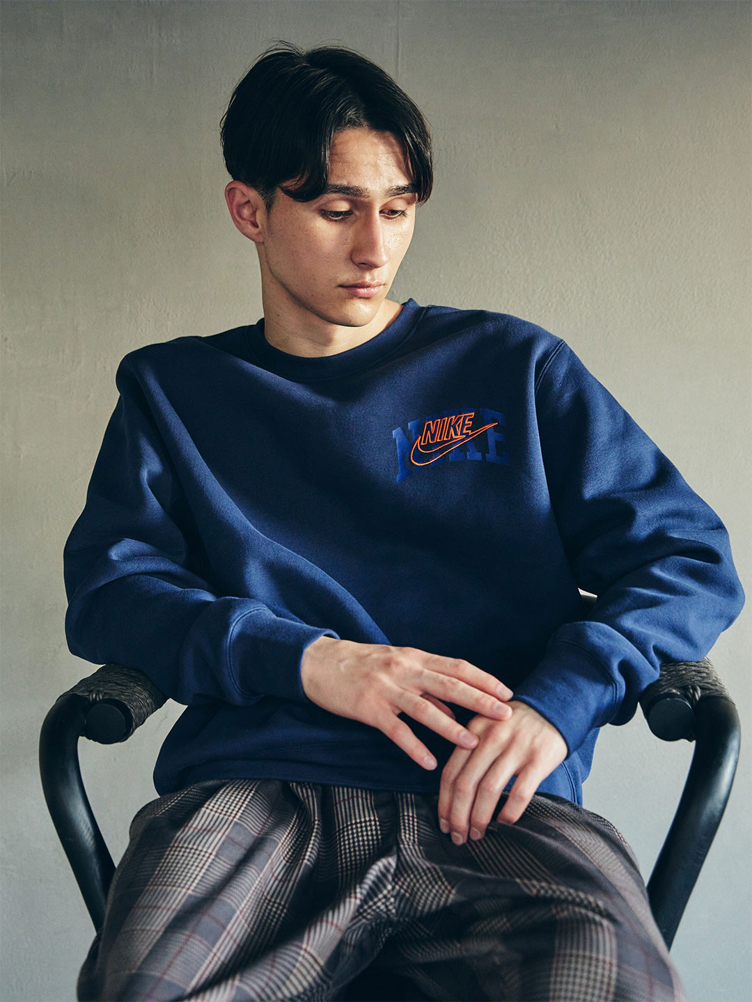 

Nike Club Fleece Men's Long-Sleeve Crew-Neck Sweatshirt, Blue
