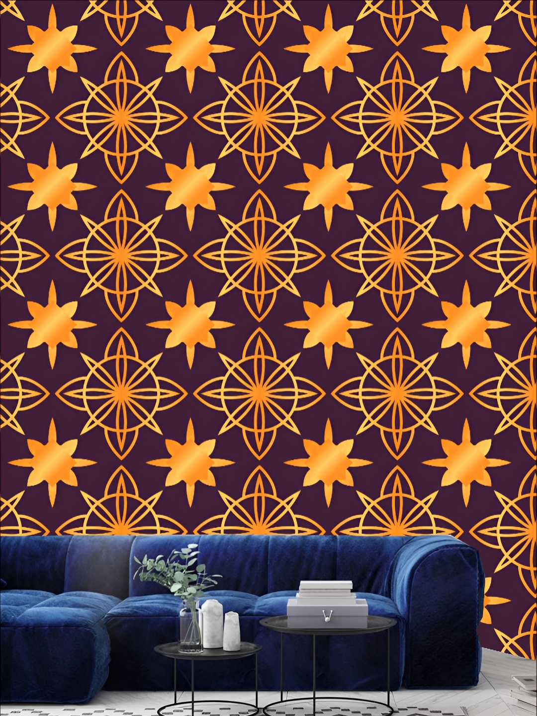 

KSHIRSA Purple & Brown Printed Self-Adhesive Laminated Wall Sticker