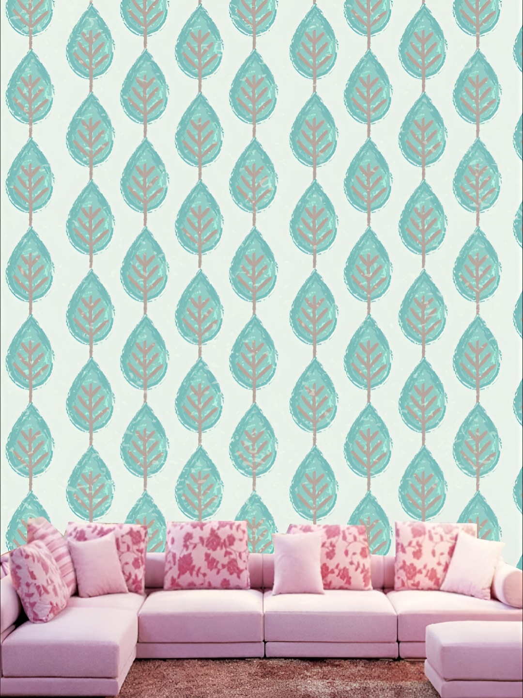 

KSHIRSA Off White & Green Printed Self-Adhesive Laminated 3D Wall Sticker