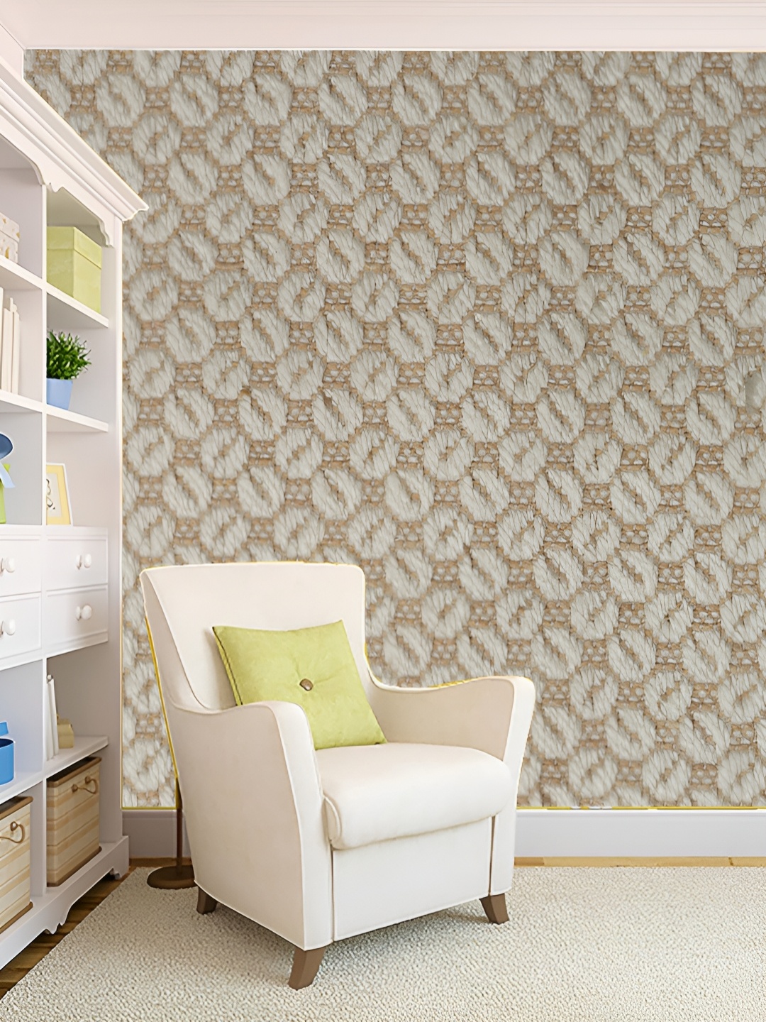 

KSHIRSA Grey & Brown Printed Self-Adhesive Wall Sticker