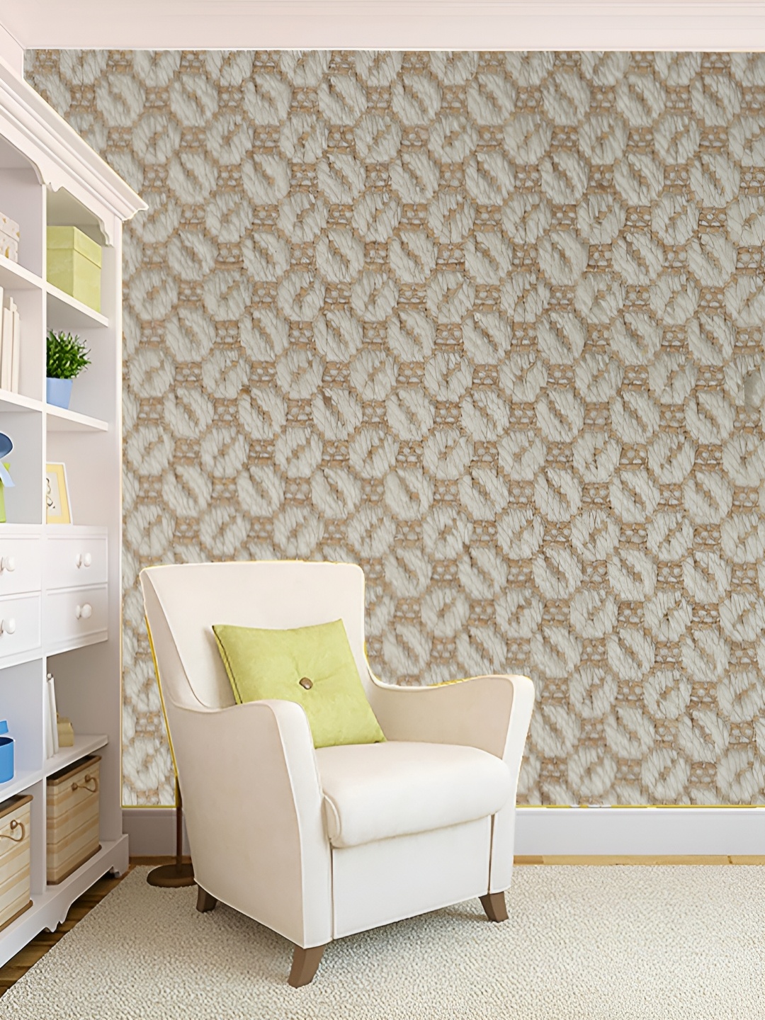 

KSHIRSA Grey & Brown Printed Self-Adhesive Laminated Wallpaper