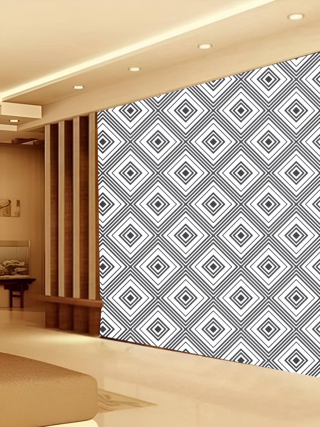 

KSHIRSA Black & White 3D Printed Self-Adhesive Wall Sticker