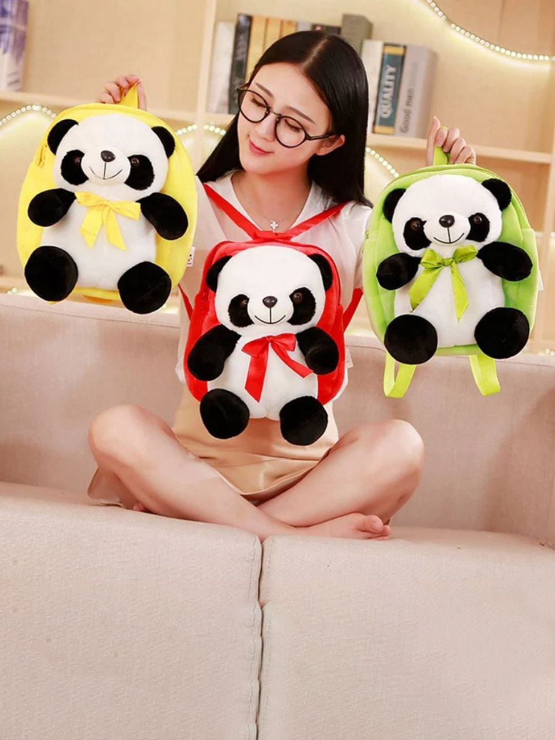 

Animal Alley Kids Panda Cartoon Ergonomic Backpack, Pink