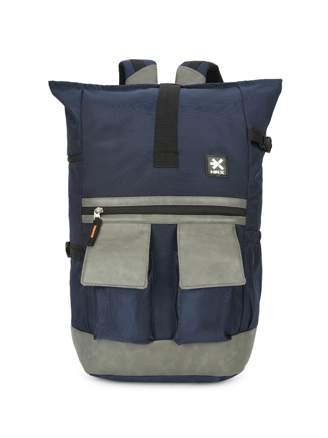 

HRX by Hrithik Roshan Unisex Navy Blue Colourblocked Water Resistance Backpack
