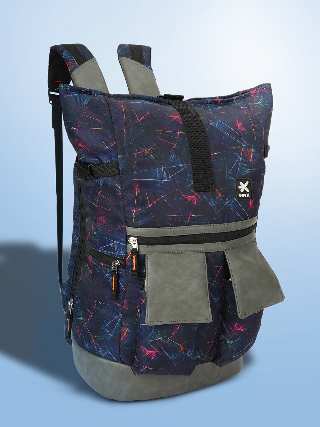 

HRX by Hrithik Roshan Unisex Geometric Backpack Up to 18 inch Laptop, Blue
