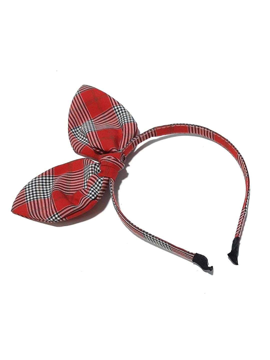 

BAESD Girls Checked Hairband, Red