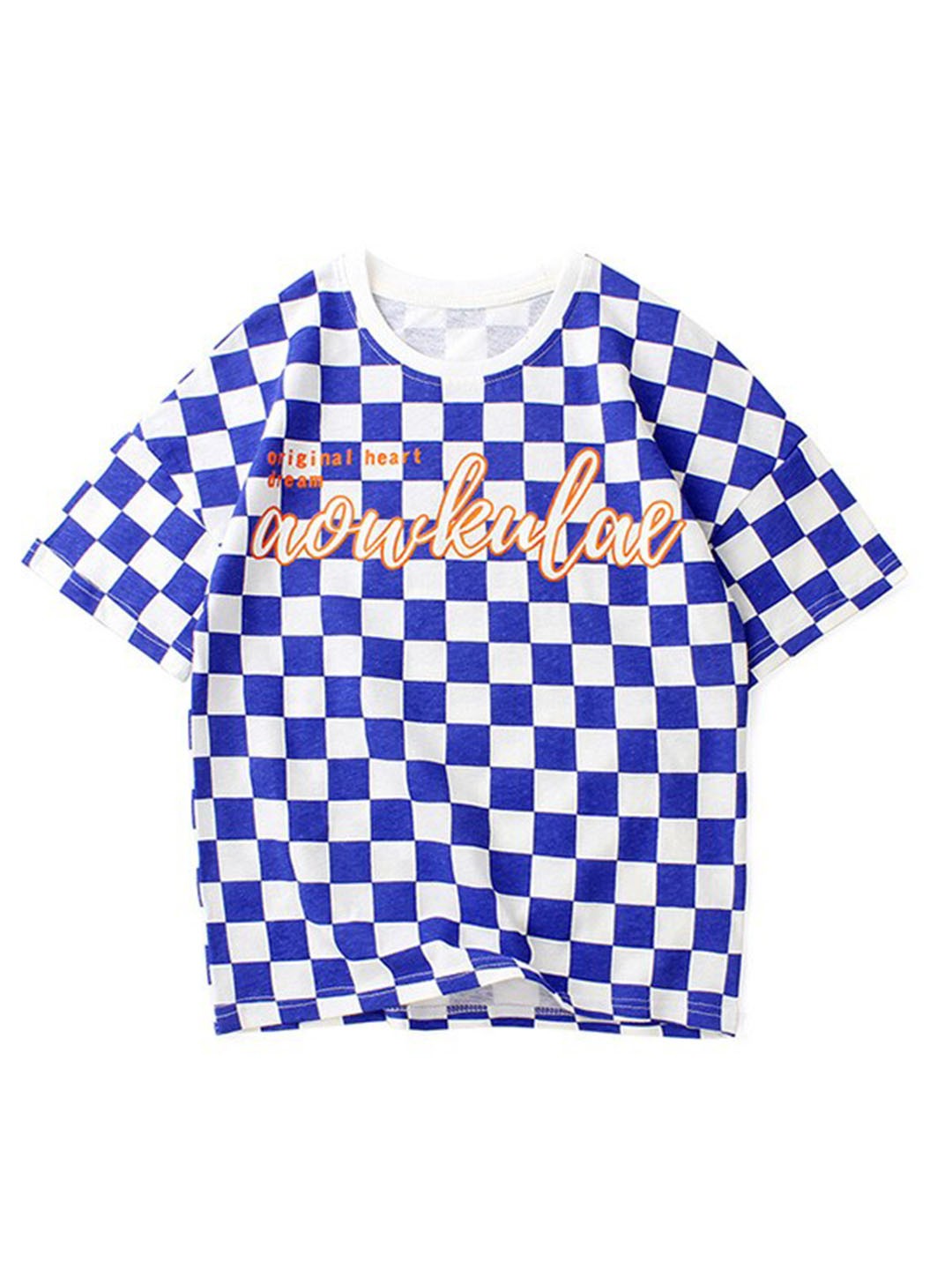 

StyleCast x Revolte Boys White & Blue Printed Round Neck Cotton T-shirt