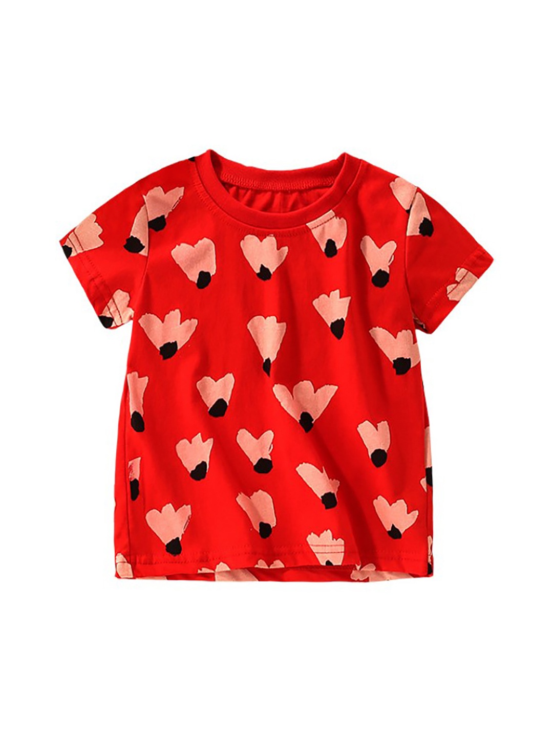 

StyleCast x Revolte Girls Red Printed Cotton T-shirt