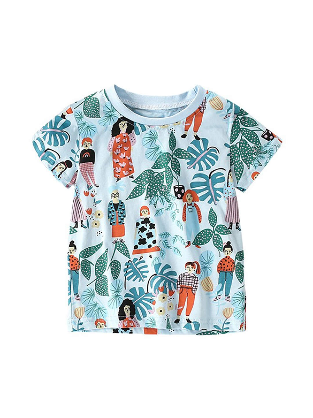 

StyleCast x Revolte Girls Blue Printed Short Sleeves Cotton T-shirt