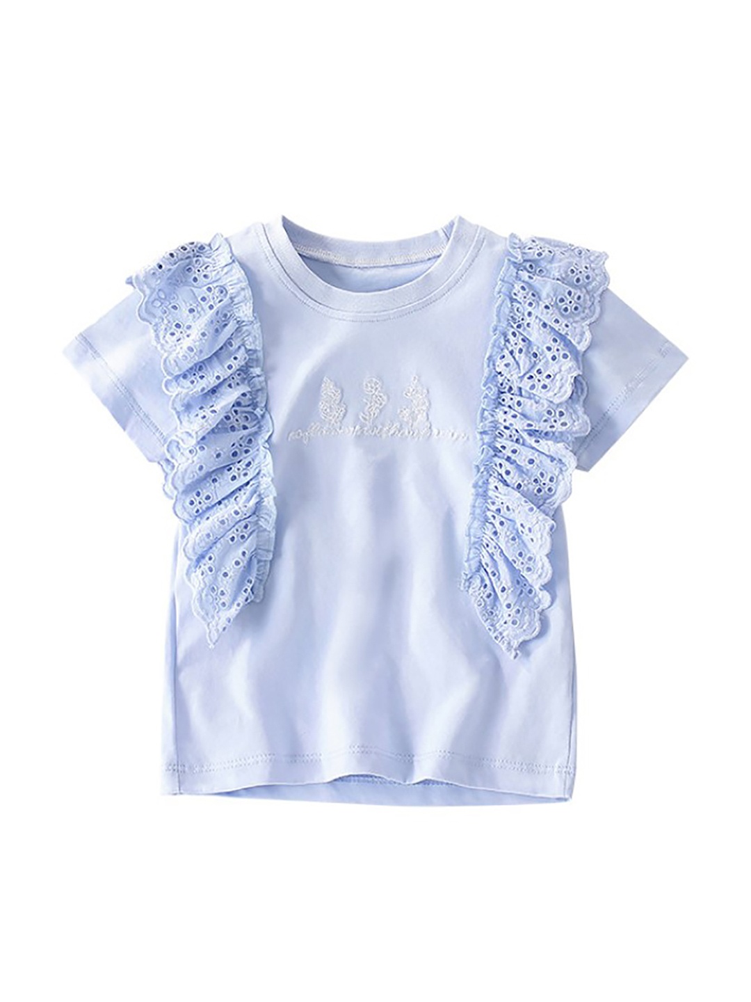

StyleCast x Revolte Girls Blue Printed Cotton T-shirt