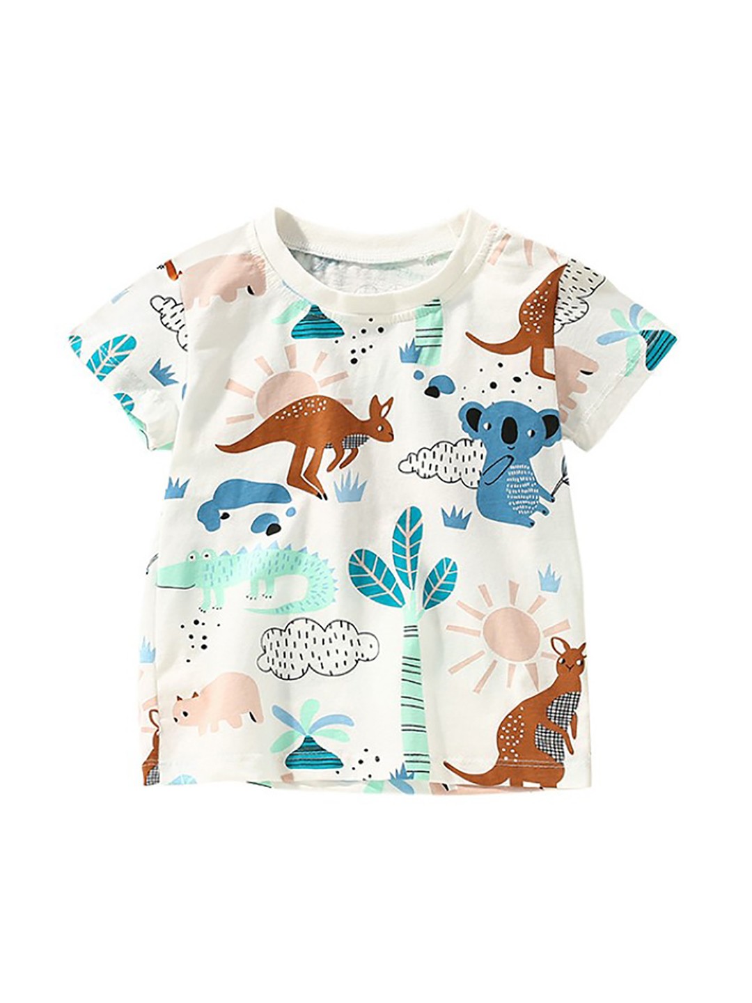 

StyleCast x Revolte Boys White Printed Short Sleeves Cotton T-shirt