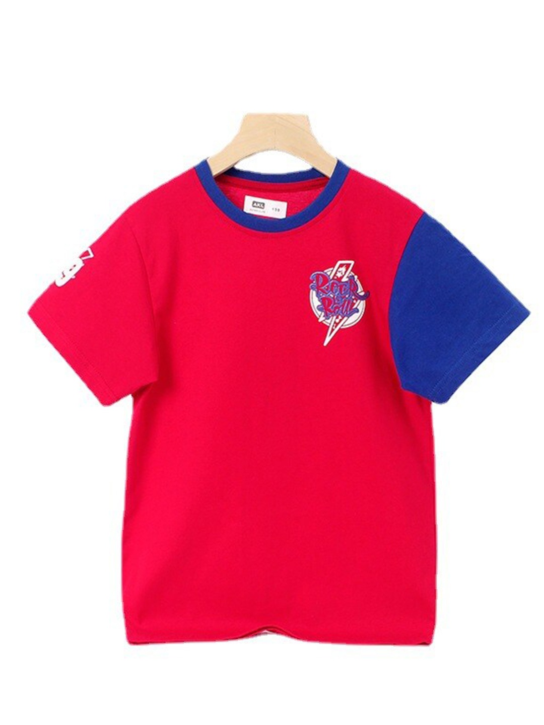 

StyleCast x Revolte Boys Round Neck Short Sleeves Sports Printed Cotton T-shirt, Red