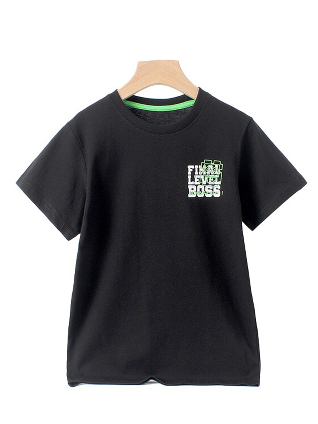 

StyleCast x Revolte Boys Black Round Neck Cotton T-shirt