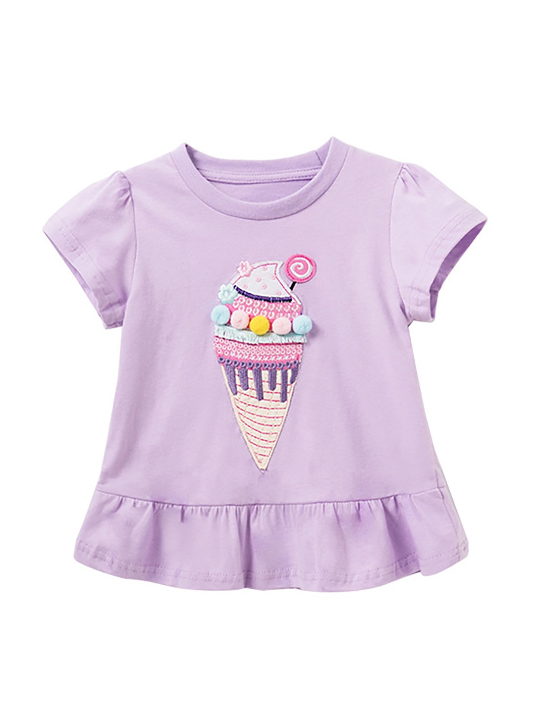 

StyleCast x Revolte Girls Printed Cotton T-shirt, Purple