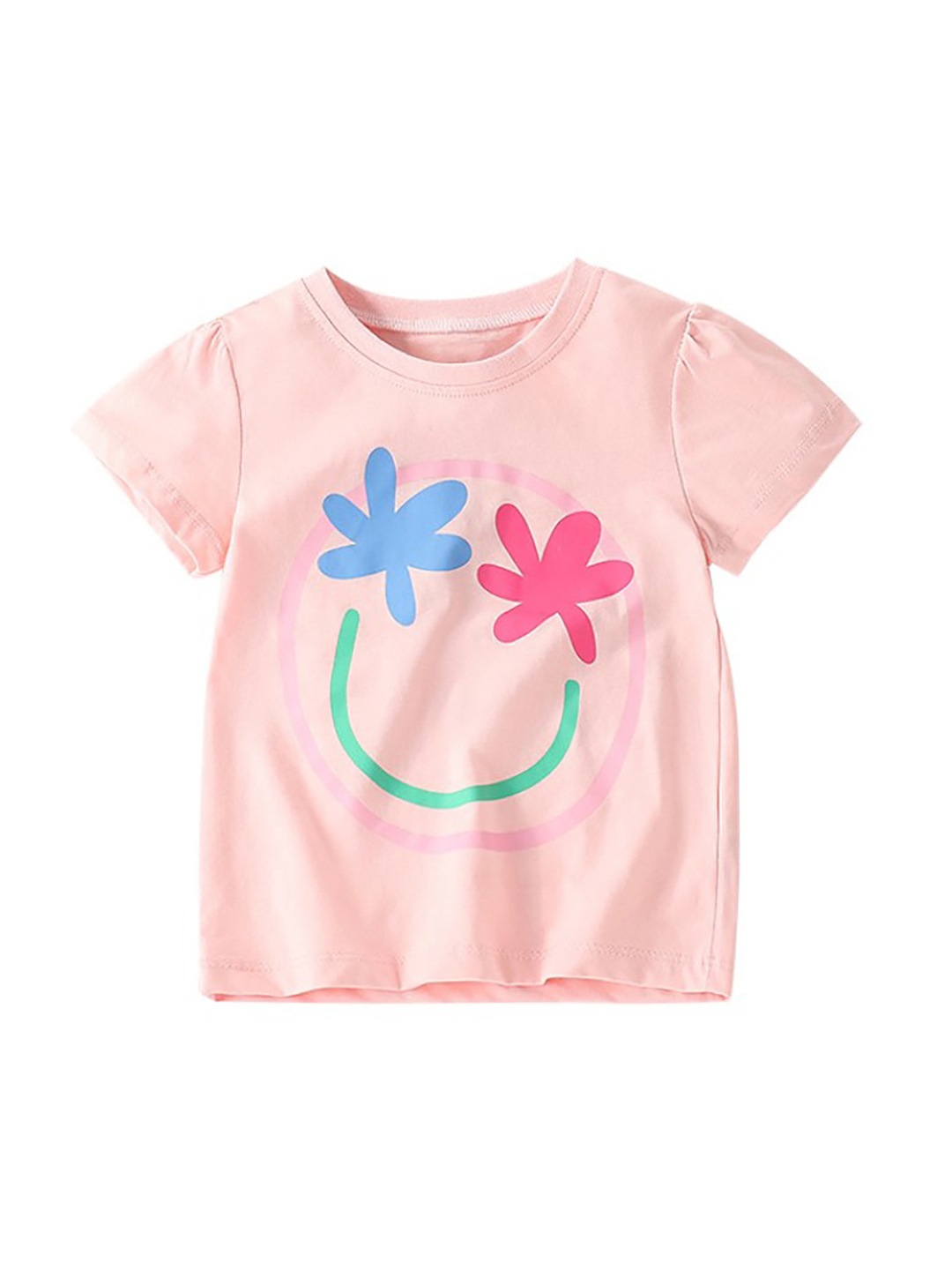 

StyleCast x Revolte Girls Pink Floral Printed Cotton T-shirt