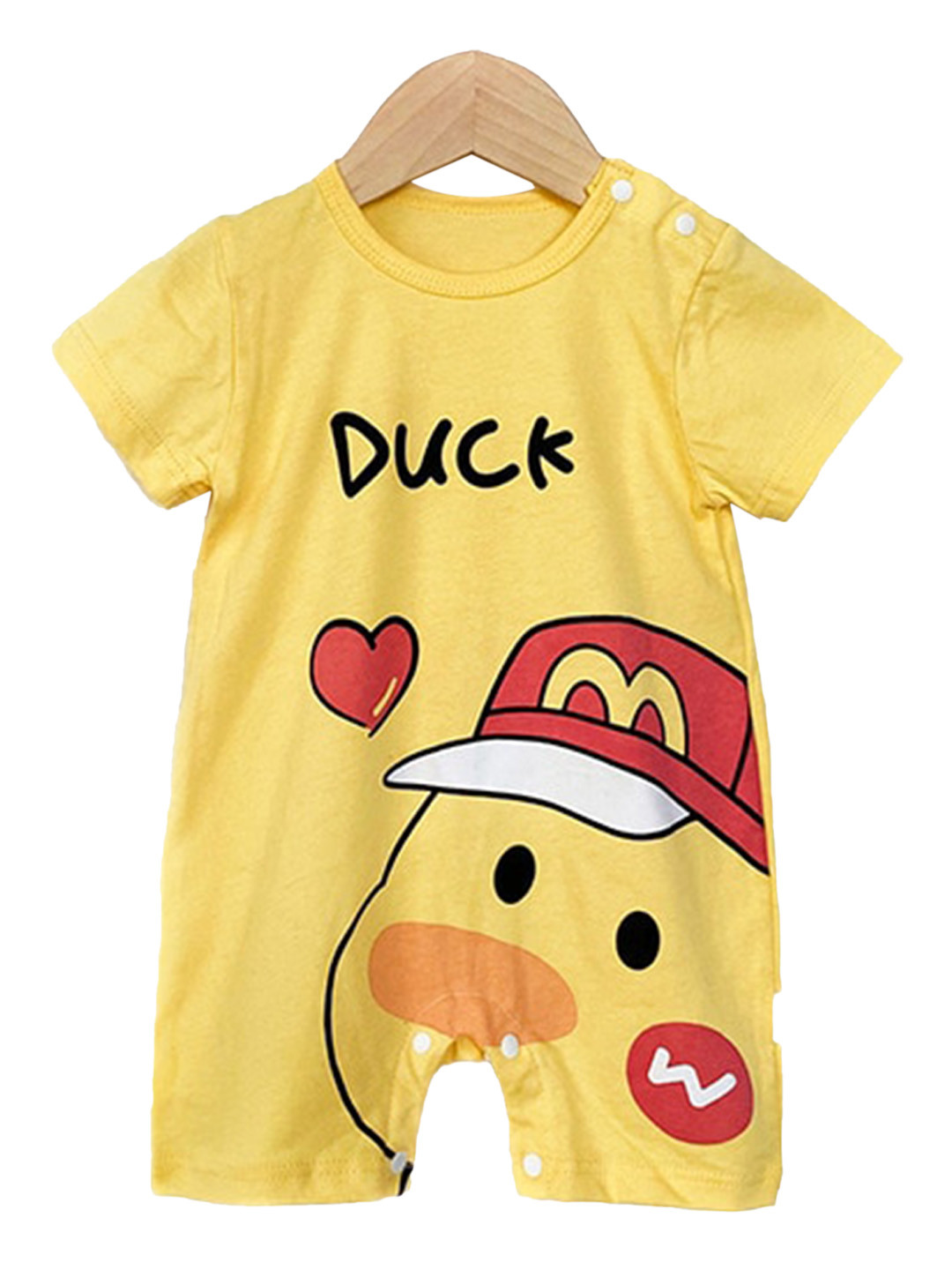 

StyleCast x Revolte Boys Graphic Printed Round Neck Cotton Rompers, Yellow