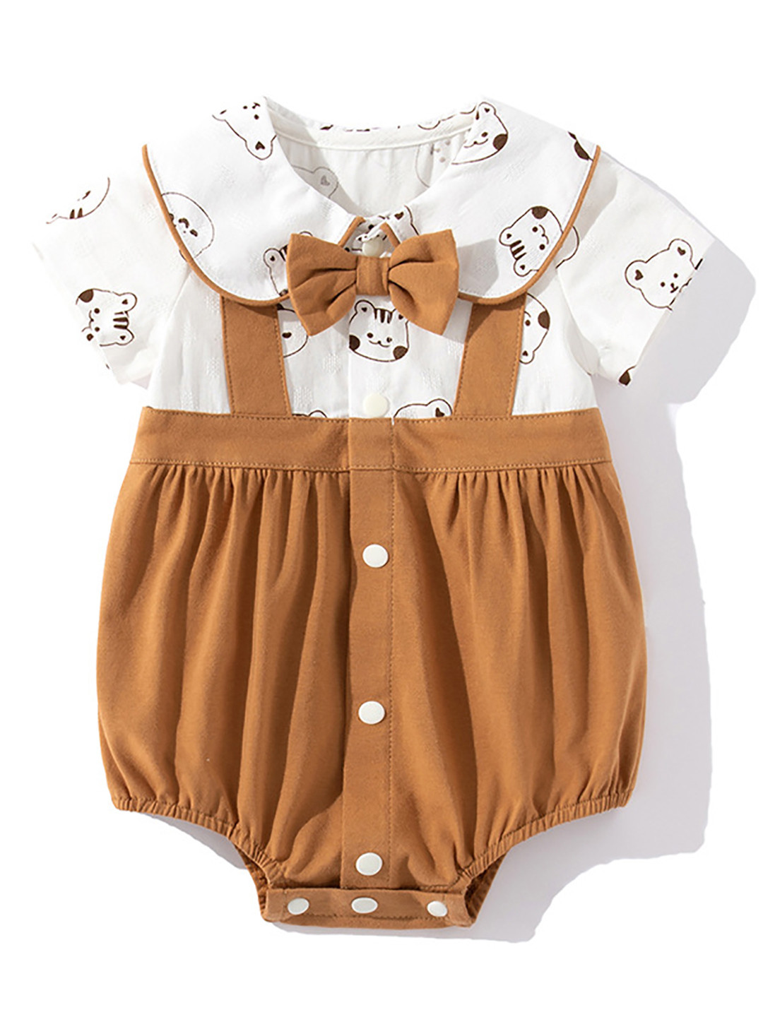 

StyleCast x Revolte Infants Colourblocked Cotton Bodysuit, Brown
