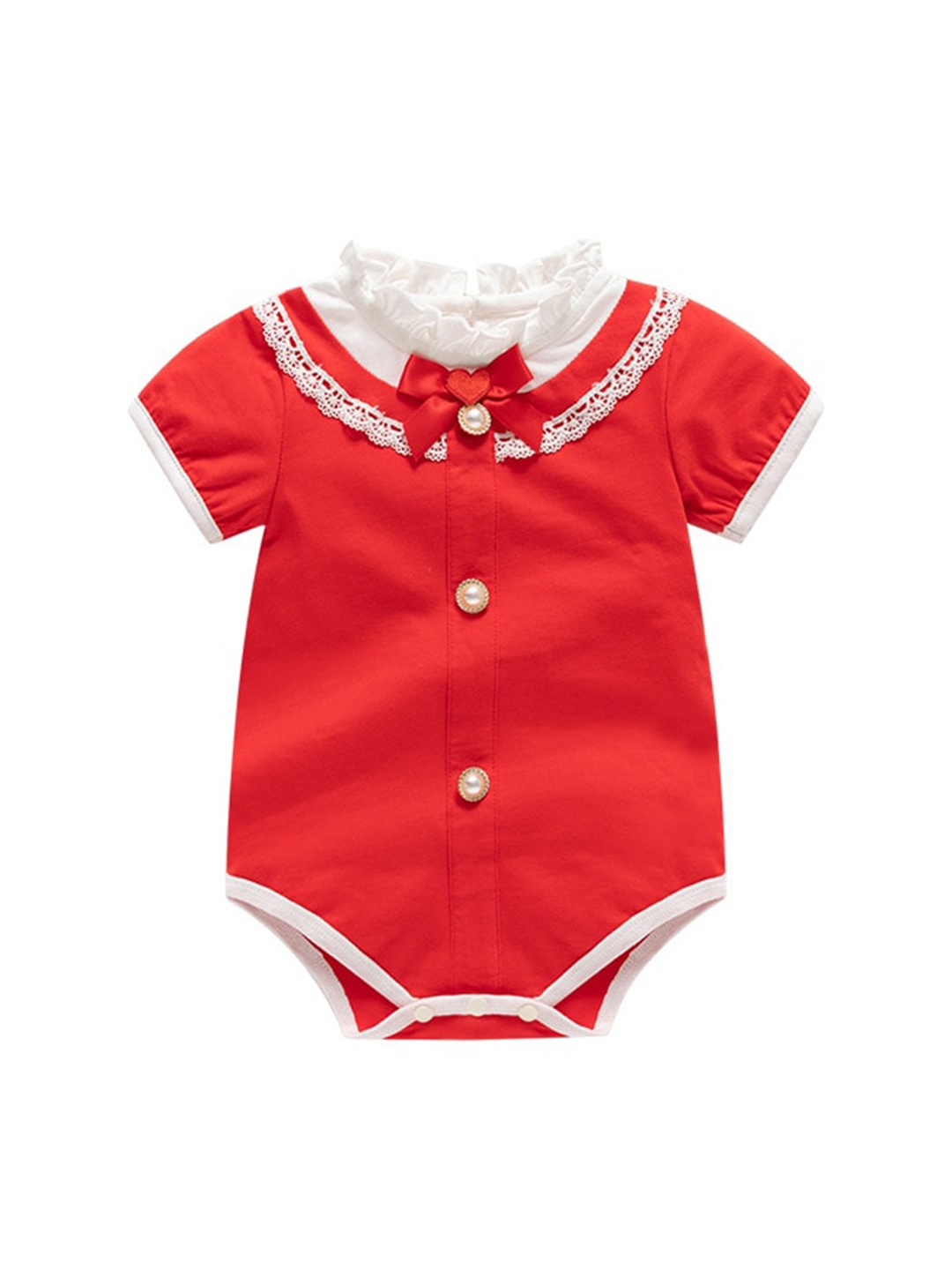 

StyleCast x Revolte Infants Girls Cotton Bodysuit, Red