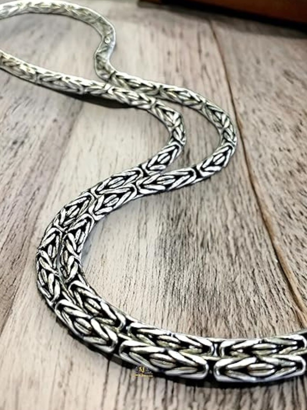 

SJ SHUBHAM JEWELLERS Men 925 Sterling Silver Rhodium-Plated Chain