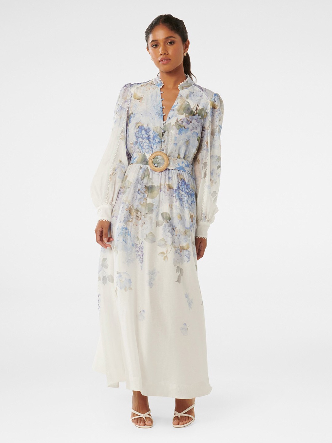 

Forever New Floral Printed Cotton Maxi Dress, White