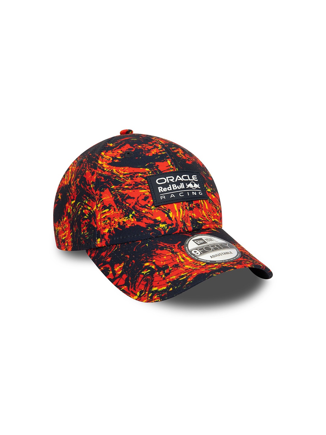 

New Era Unisex Red Bull Racing All Over Print 9FORTY Adjustable Cap, Orange