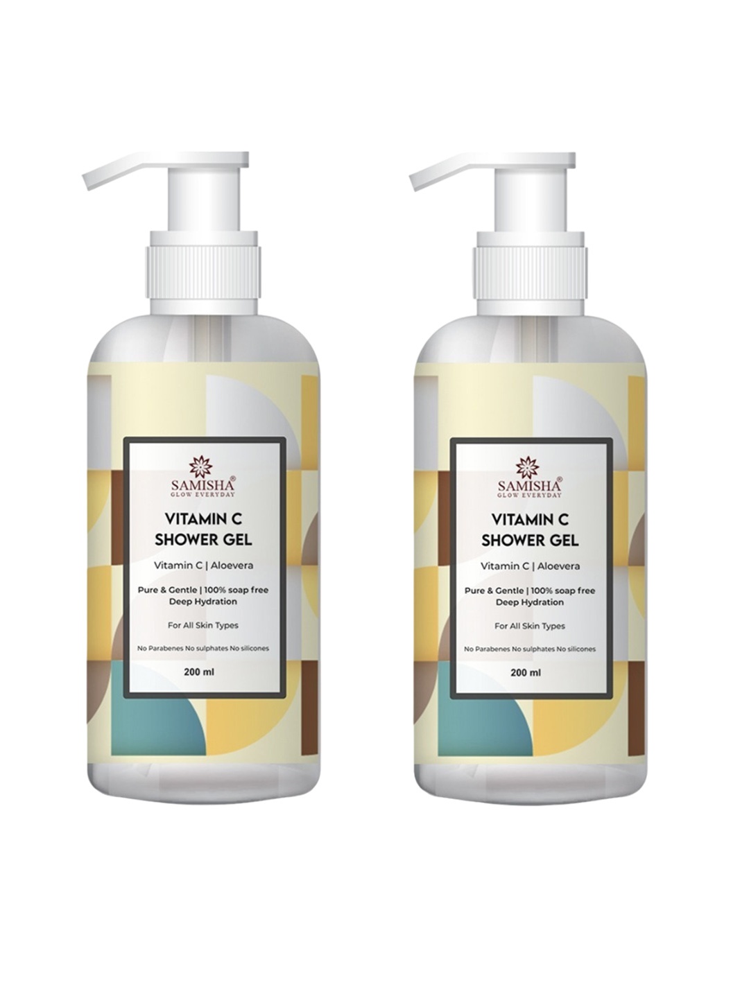 

SAMISHA Set Of 2 Vitamin C Shower Gel-200ml Each, White