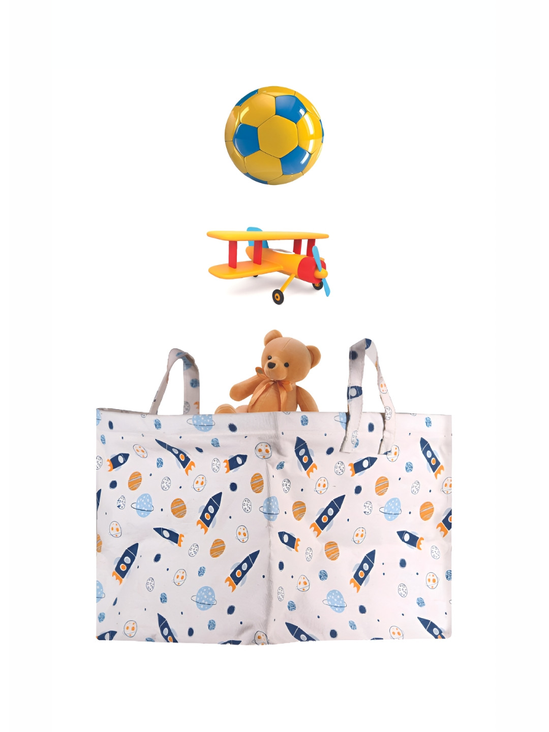 

Polka Tots White & Blue Printed Water Resistant Multi-Utility Organisers