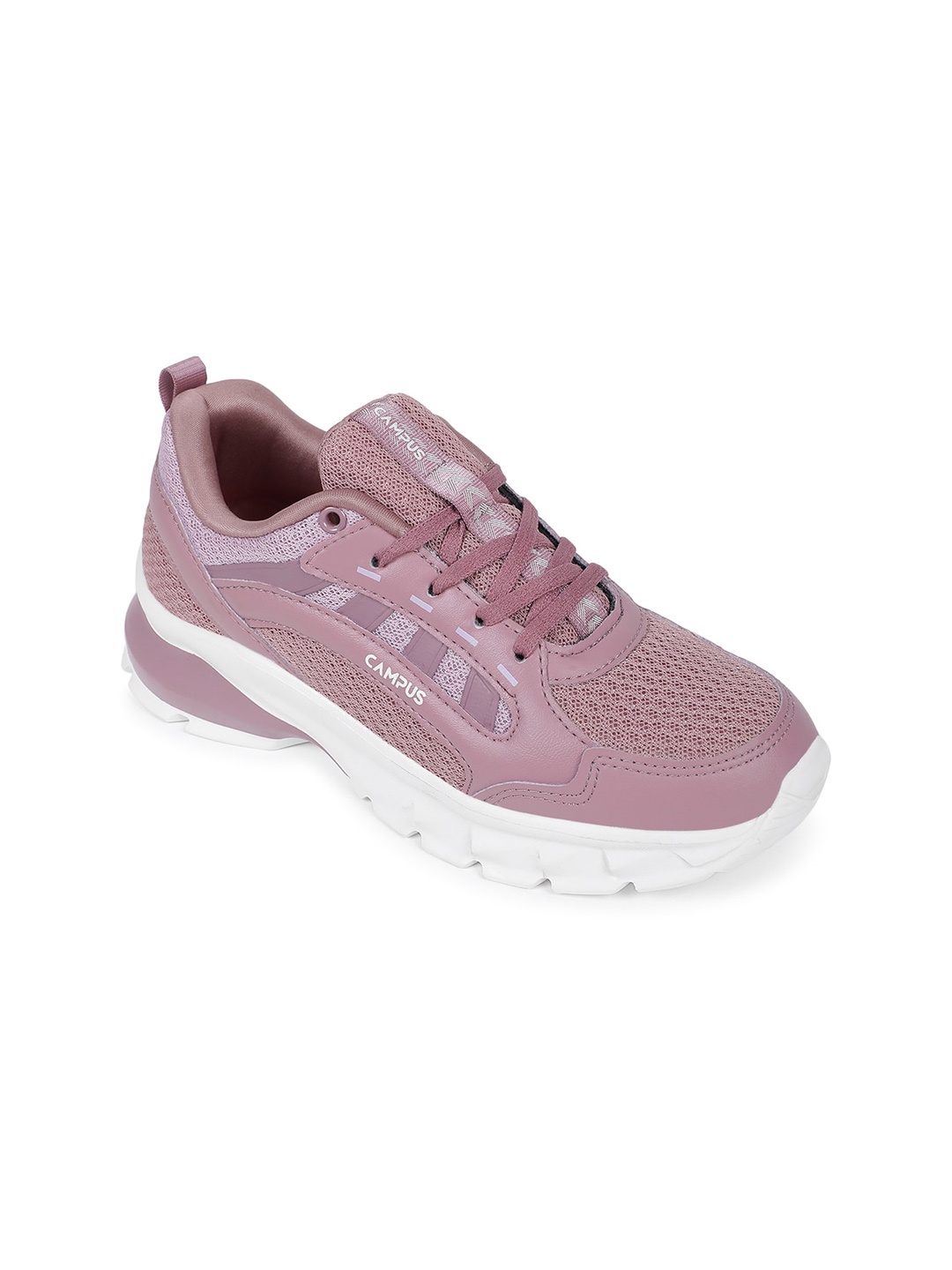 

Campus Bliss Women Textured Lace Up Sneakers, Mauve