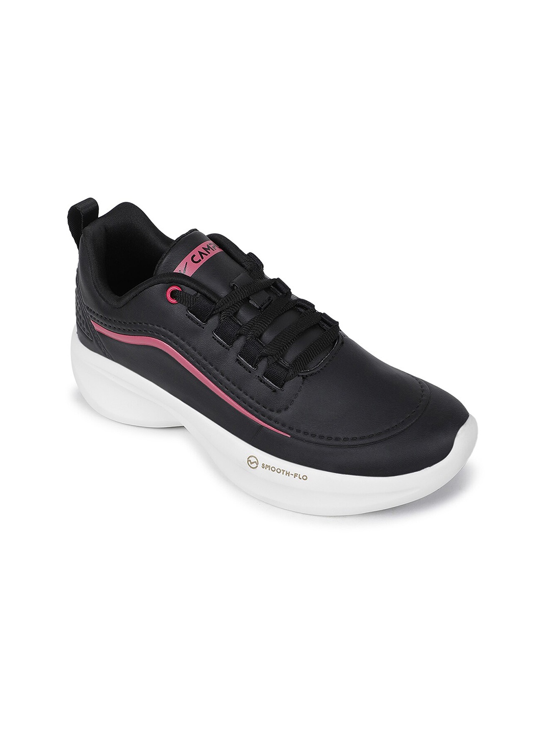 

Campus Women Mesh Walking Shoes, Black