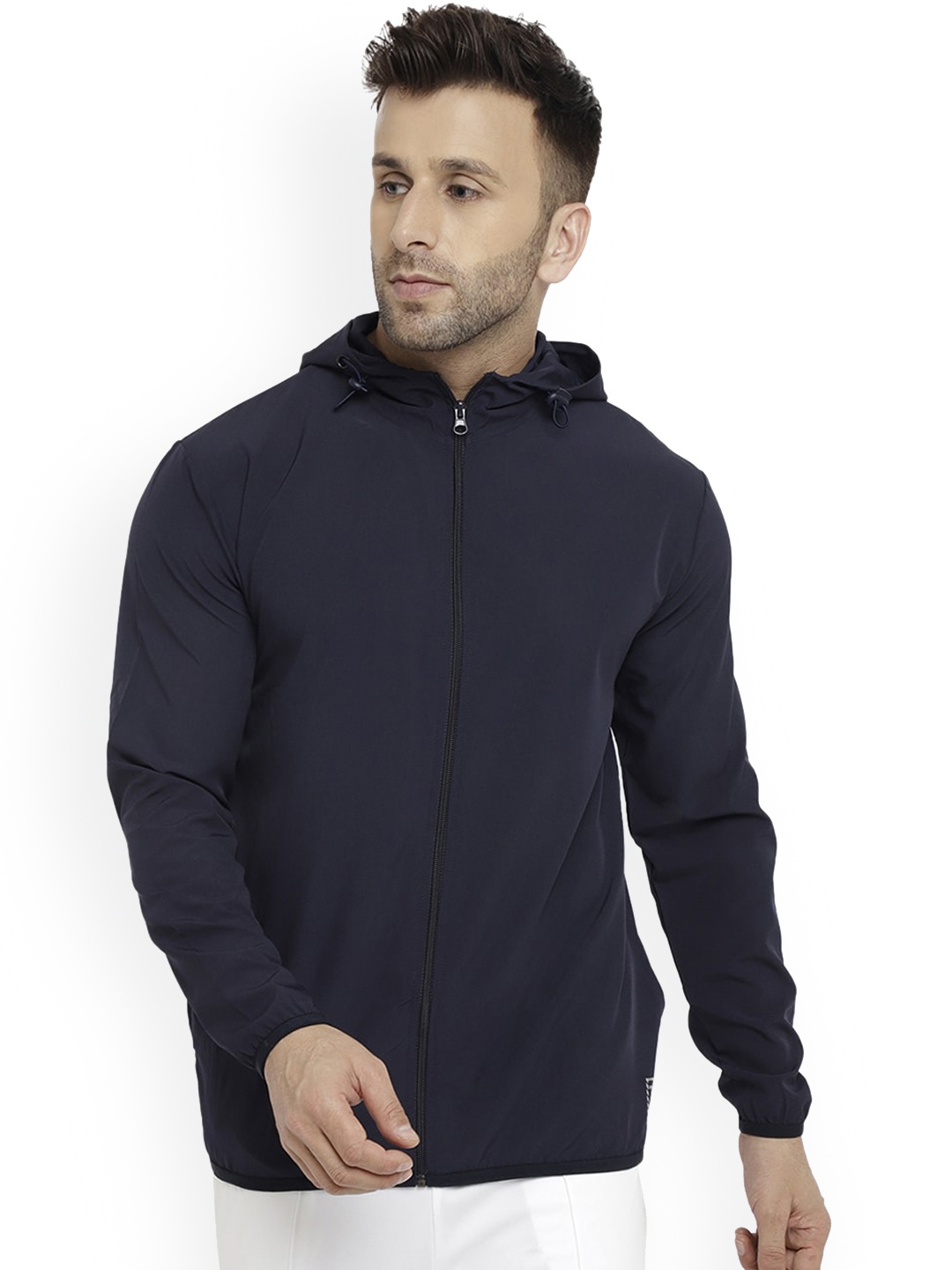 

PERFKT-U Windcheater Antimicrobial Training or Gym Sports Jacket, Navy blue