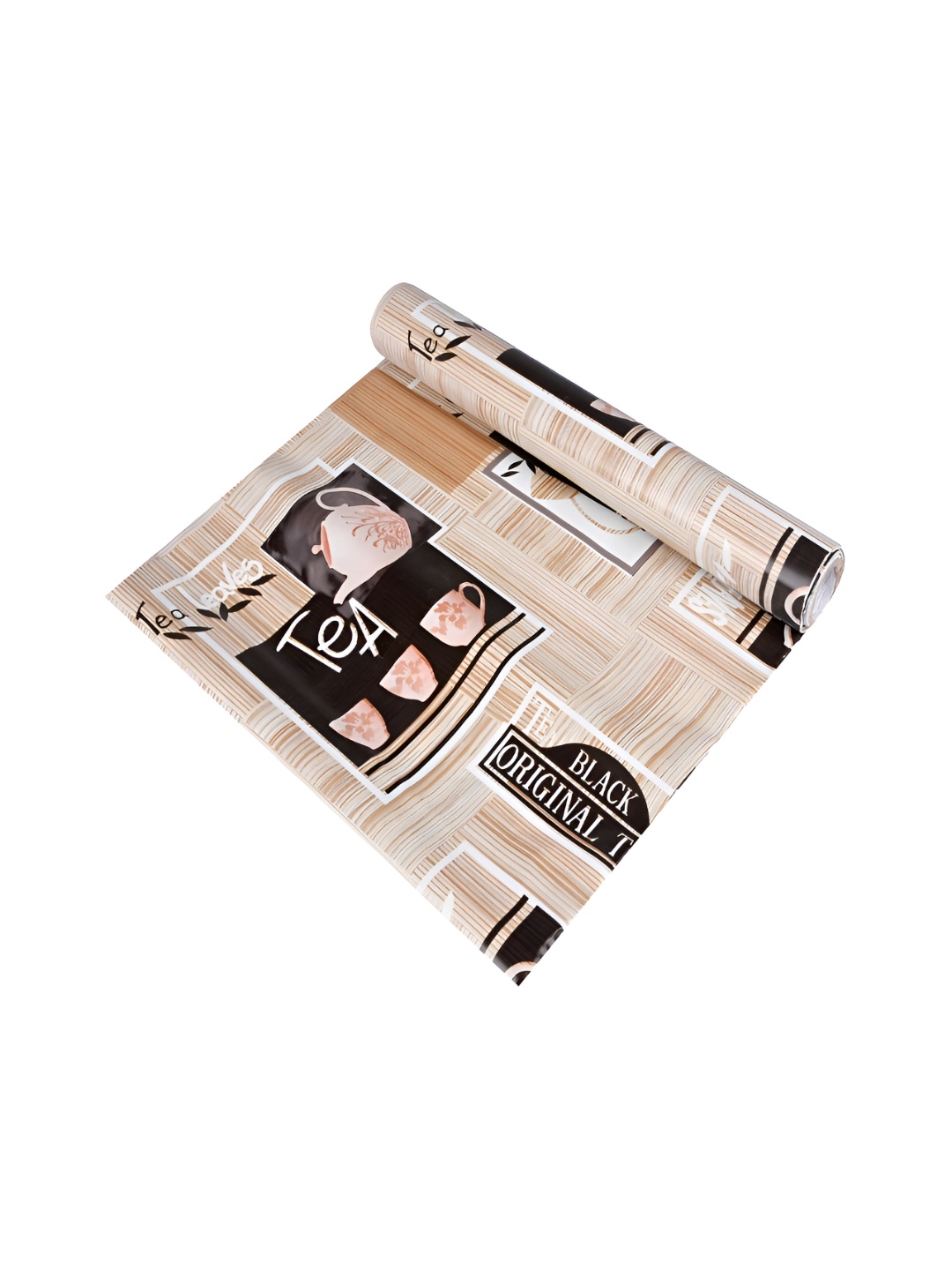

Kuber Industries Brown Printed Regular Shelf Liner
