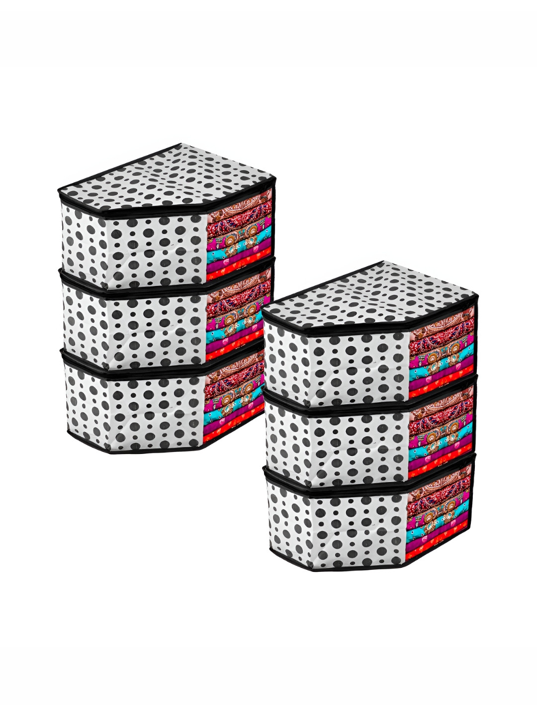 

Kuber Industries Black 6 Pieces Regular Multi-Utility Wardrobe Organisers