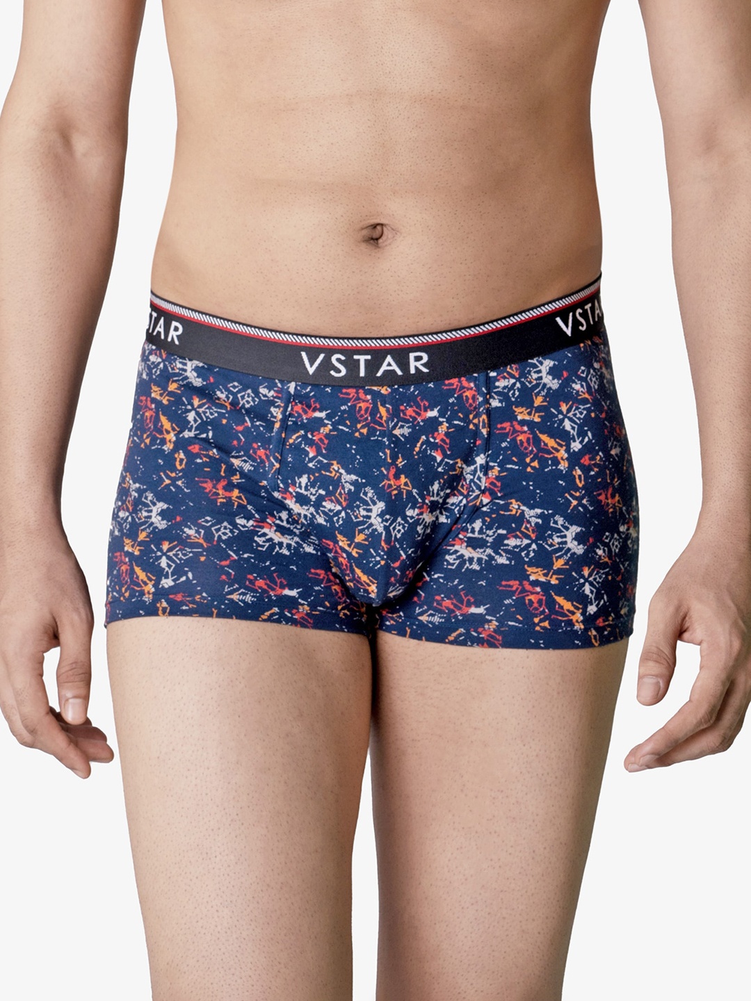 

VStar Geometric Printed Super Soft Trunk- SG 03-DEEP_NAVY, Navy blue