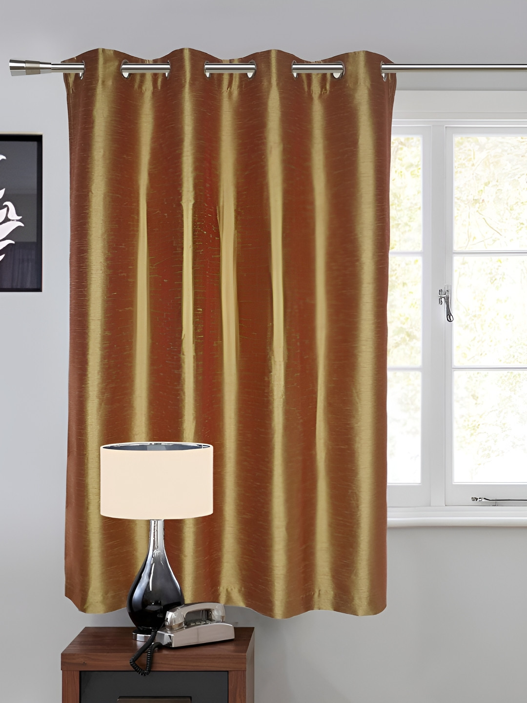

Lushomes Green Black Out Window Curtain
